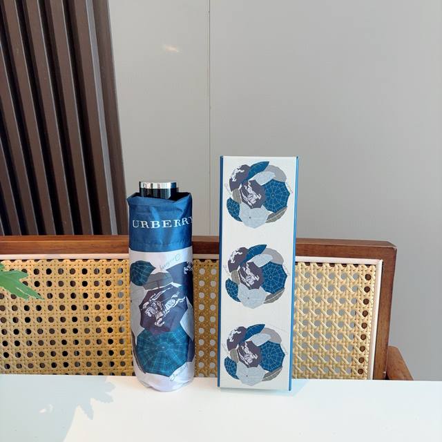 Burberry 50% off manual folding umbrella made of Taiwan imported UV anti-ultravi