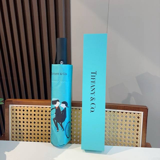 Tiffany tri-fold automatic folding umbrella for sunny and rainy days is now avai