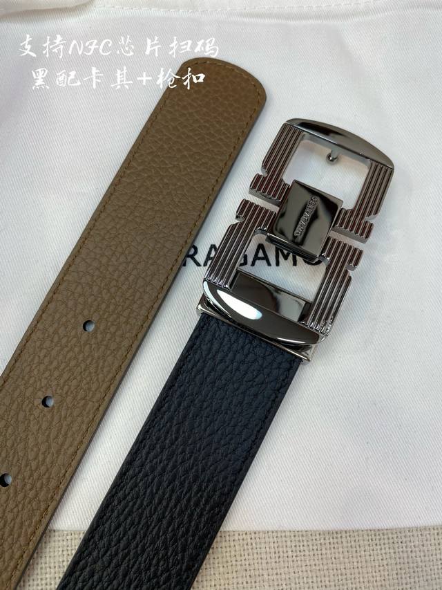F3.5Cm High-end custom men's belt, double-sided imported cowhide, you can choose