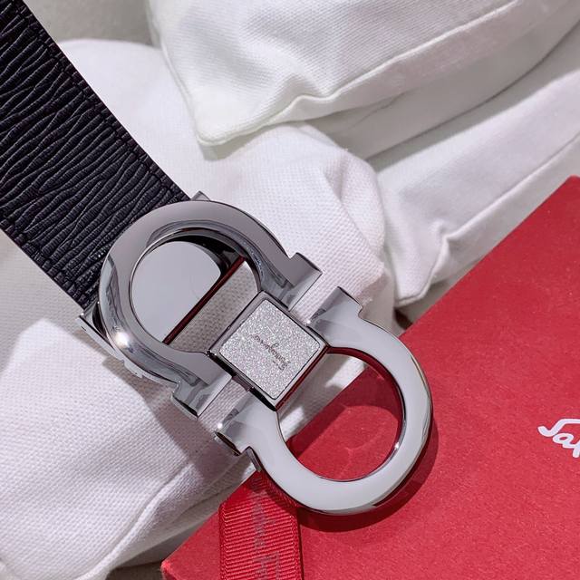 Ferragamo high-end custom men's belt double-sided top-grain cowhide can be used