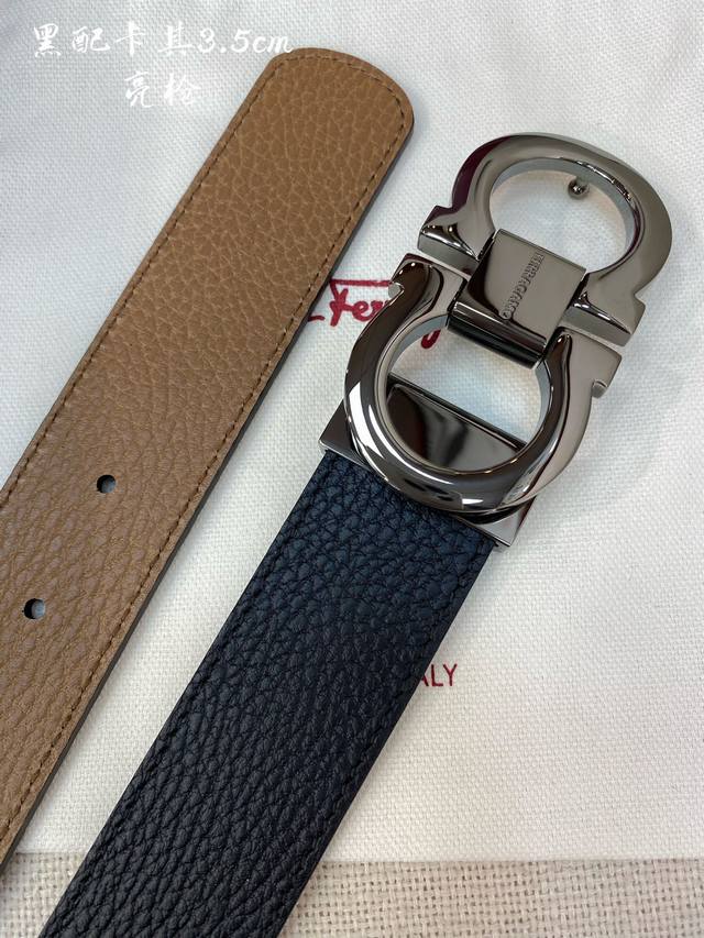 F3.5Cm High-end custom men's belt, double-sided imported cowhide, you can choose