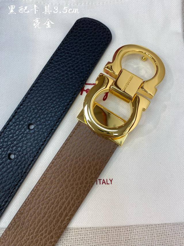 F3.5Cm High-end custom men's belt, double-sided imported cowhide, you can choose