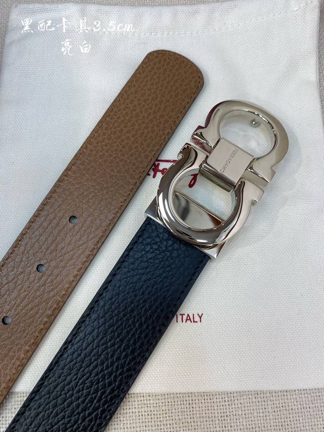 F3.5Cm High-end custom men's belt, double-sided imported cowhide, you can choose