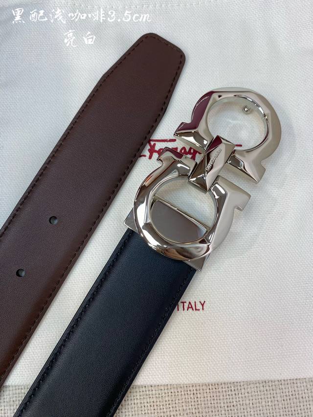 F3.5Cm High-end custom men's belt, double-sided imported cowhide, you can choose