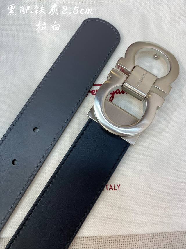 F3.5Cm High-end custom men's belt, double-sided imported cowhide, you can choose