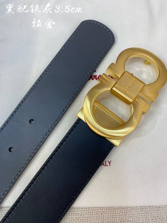 F3.5Cm High-end custom men's belt, double-sided imported cowhide, you can choose