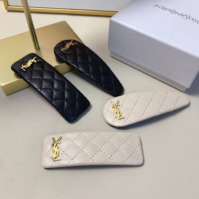 Ysl Saint Laurent Yangshulin hairpin diamond titanium steel pressure clip Bb cli