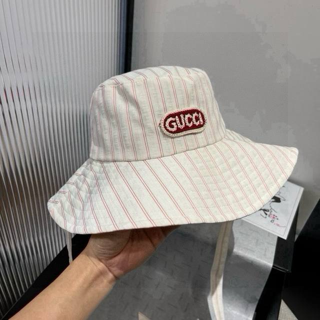 Gucci new bucket hat, striped hat, head circumference 57cm DDD