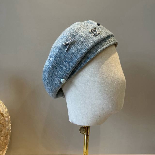 Chanel new beret, spring and summer style, head circumference 57cm DDD