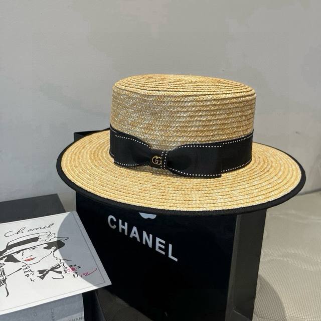 Gucci new straw flat hat, head circumference 57cm DDD