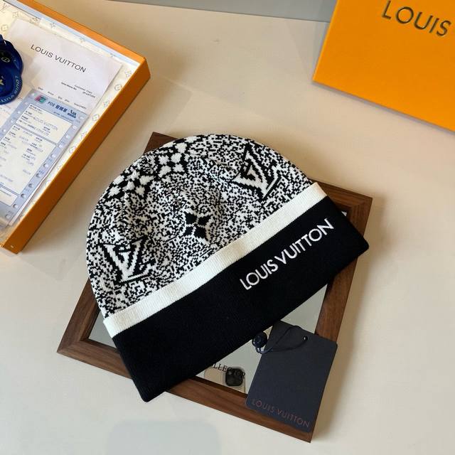 Lv Louis Vuitton counter goods, knitted wool hat, unisex style genuine mold DDD