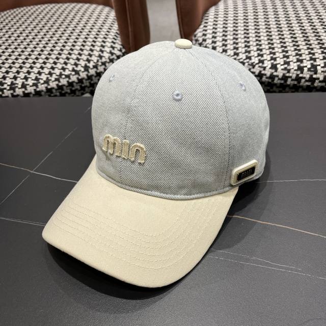 Miumiu 2025 original spring and summer new baseball cap, authentic mold customiz