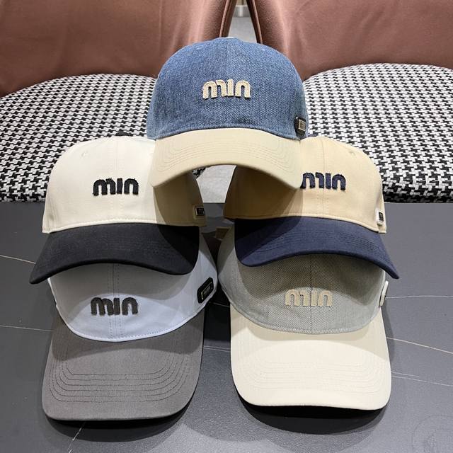 Miumiu 2025 original spring and summer new baseball cap, authentic mold customiz