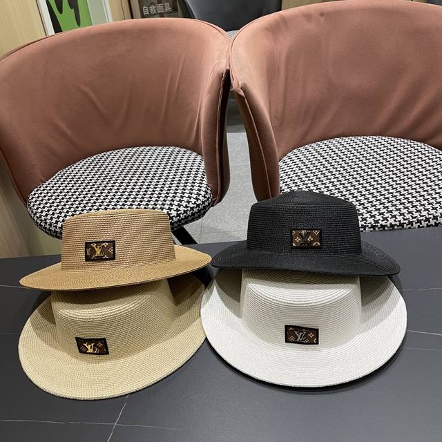 Lv Louis Vuitton 2025 new beach sunshade holiday style hat, straw hat, travel es