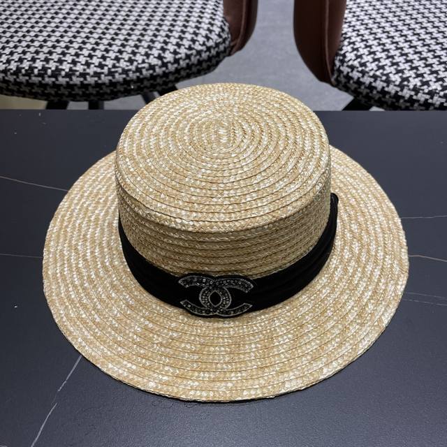 Chanel2025 new straw hat, high-end customization, celebrity style, details to be