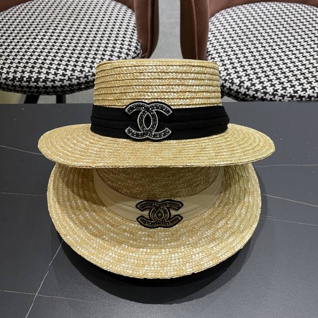 Chanel2025 new straw hat, high-end customization, celebrity style, details to be