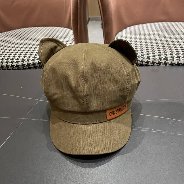 Dior cute cat ear beret female Japanese style versatile face small eight corner