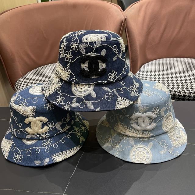 Chanel 2025 trendy fisherman hat for women spring and summer new embroidery sma