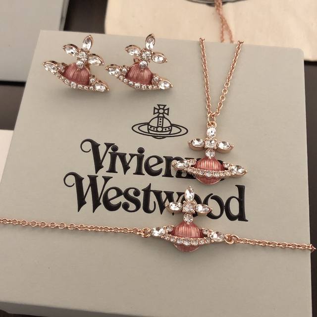 Necklace, Bracelet, Earrings, Vivienne Westwood Necklace Set, Baby, what is Happ