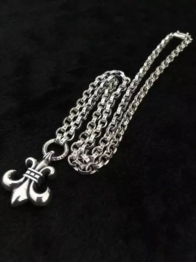 Chrome He Rts Chrome Hearts luxury anchor necklace ~ Purely handmade letter chai
