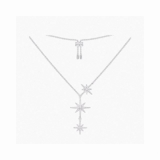 Apm Monaco Three Star Necklace Women's French Light Luxury Necklace European and