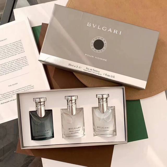 Counter quality Bvlgari Darjeeling Tea Eau de Parfum Sample 3-Piece Set (30ml x