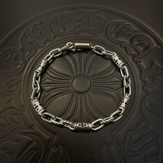 New counter quality Chrome Hearts classic retro cross buckle bracelet with conca