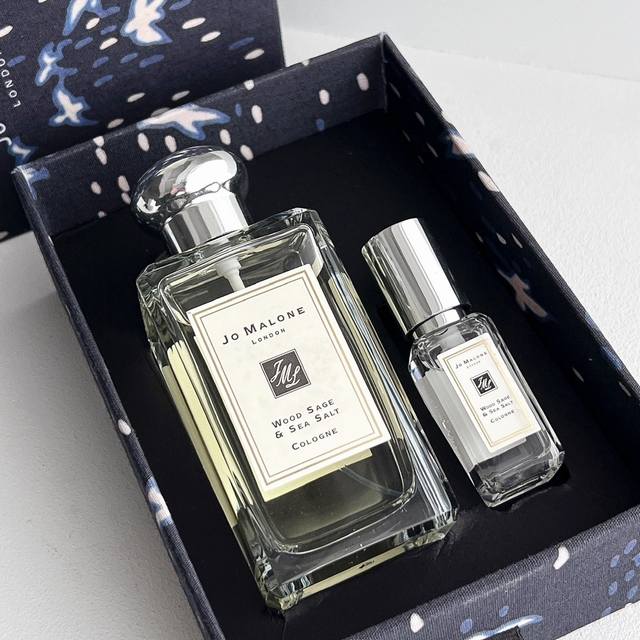 Christmas Gift Box Counter Quality Jo Malone Sage & Sea Salt Two-Piece Set Ml+9M
