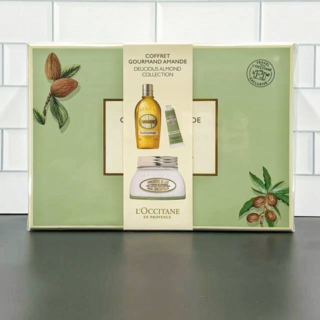 L'Occitane Almond Sweet Almond Three-piece Bath Oil Ml Body Lotion Jar Ml Hand