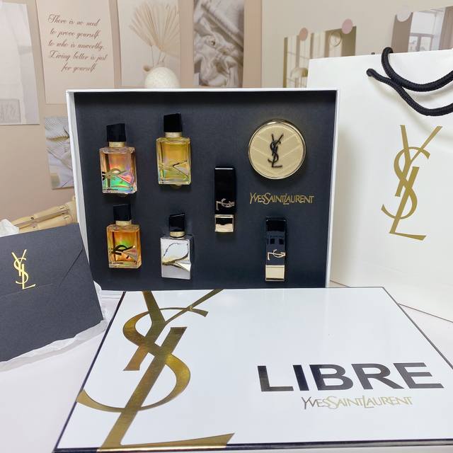 Yves Saint Laurent White Romantic Goddess Seven-piece Set One-to-one quality Yve