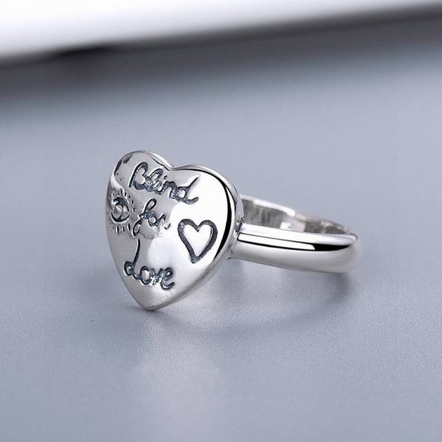 Gucci Fearless Love Heart Ring 678910.11 US size unit price DDD