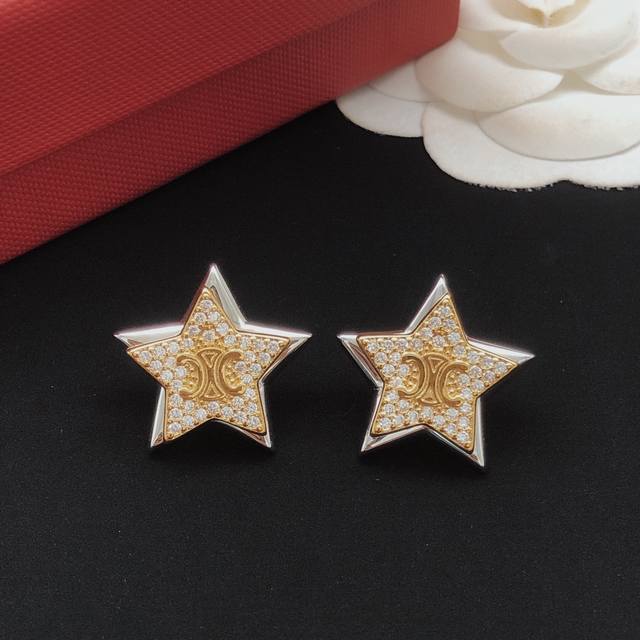 No. Sled0018 Celine's latest star earrings are made of brass.