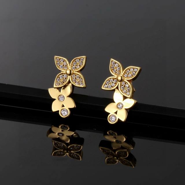 The exquisitely crafted Louis Vuitton earrings, crafted with exquisite craftsma