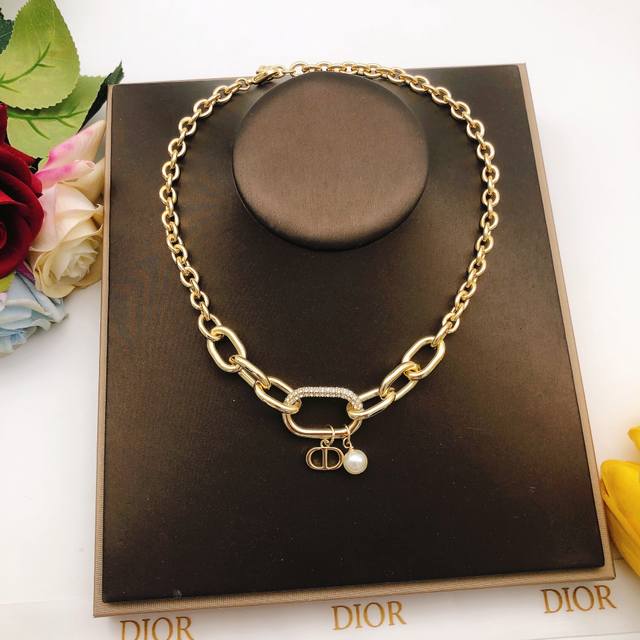 No.Dxl0106 Dio*Latest model hanging pearl necklace consistent Zp brass material