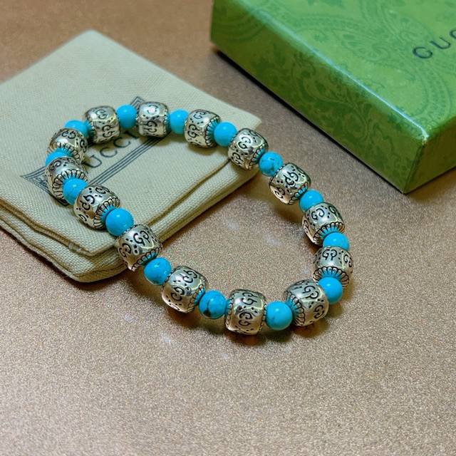 New product release: Gucci bracelet, luxury turquoise crystal bracelet, unisex