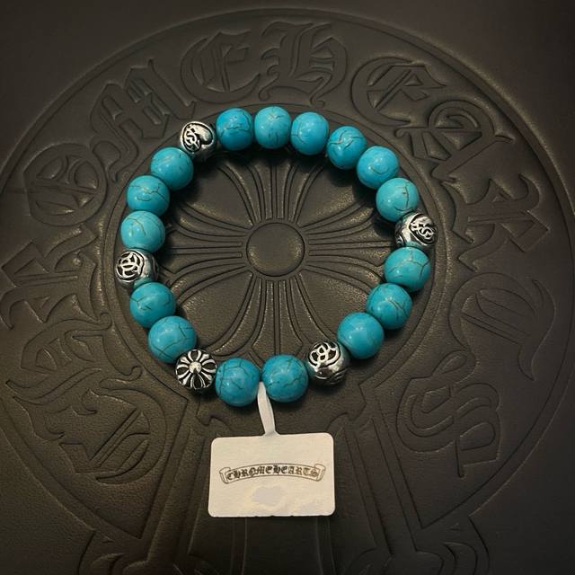 New counter quality Chrome Hearts classic retro multi-element turquoise bracele