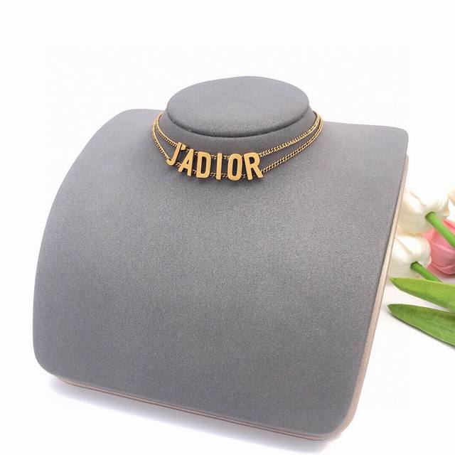 No. Dxl0020 Dioa original new Jadior logo double-layer necklace high-end qualit