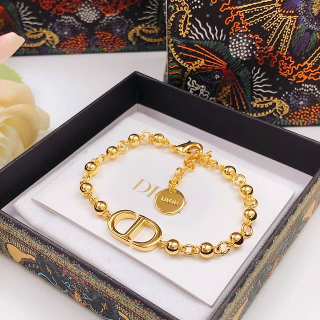 No.Dsl0194 Dio*Latest gold pigment ring smooth bracelet consistent Zp brass mate