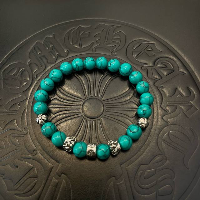 New counter quality Chrome Hearts classic retro multi-element turquoise bracele