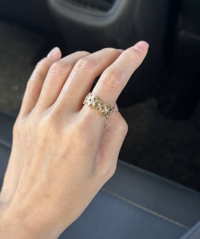 V Gold Size 5678 Buccellati Opera House Daisy Ring In Stock! My love is hidden i