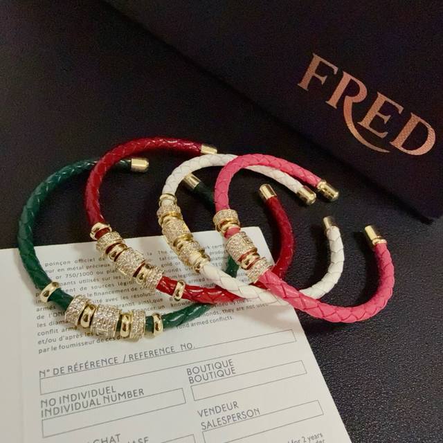 Hot Fred bracelet, full diamond horseshoe clasp bracelet, classic and versatile,