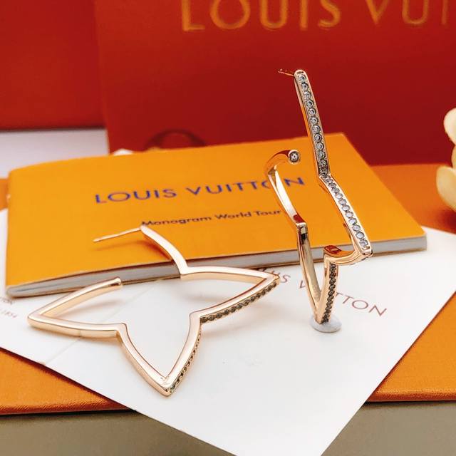 No.Led0360 Lv*Latest rose gold diamond earrings consistent Zp brass material DDD