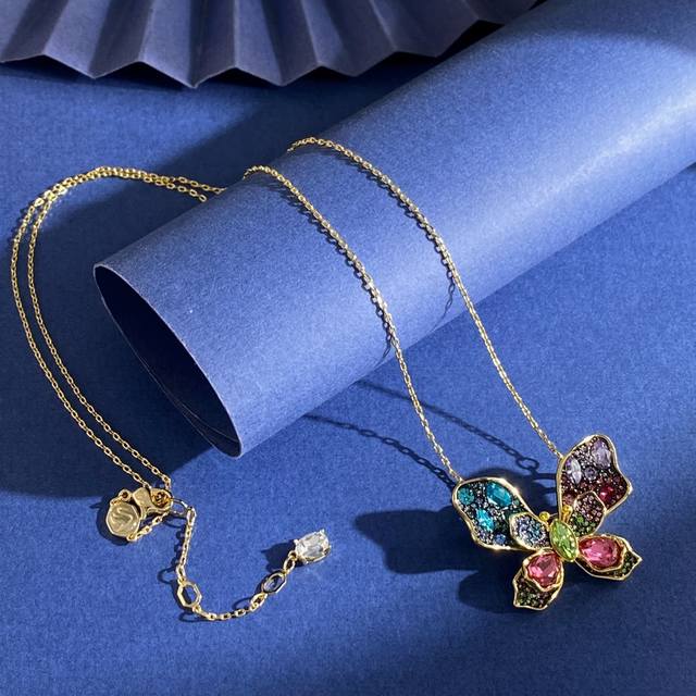 Swarovski's new summer design, personalized full diamond colorful butterfly broo