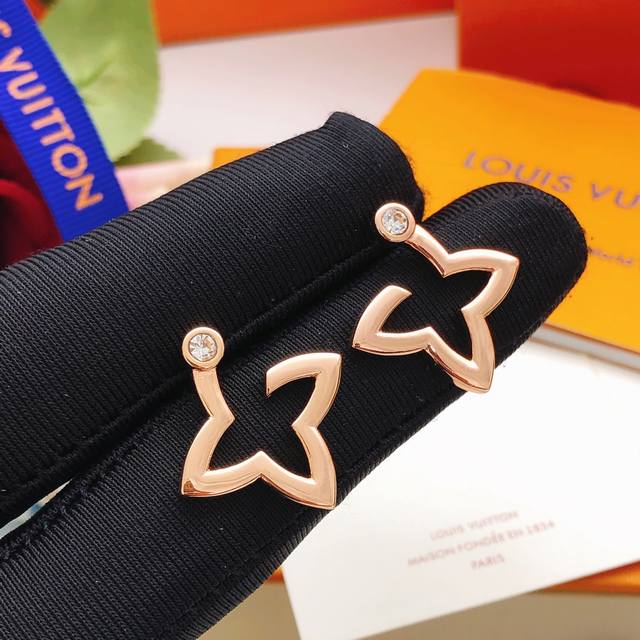 No.Led0379 Lv*Latest rose gold polished earrings consistent with Z batch brass m
