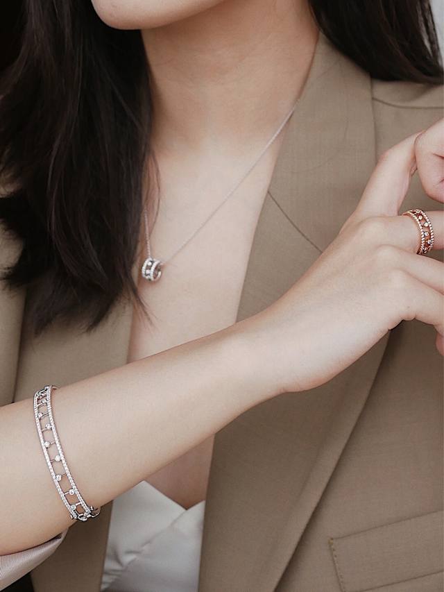 Champagne gold and silver dewdrop ring Zp47450+ is in stock! Customizable real g