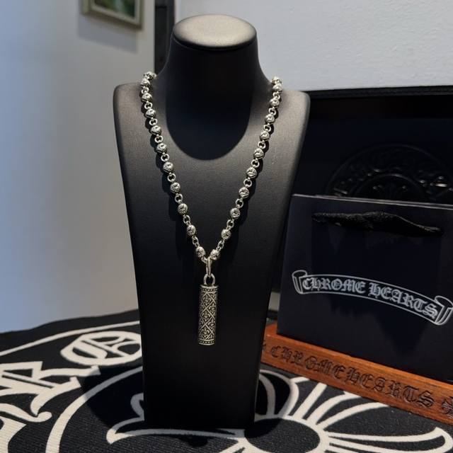 New counter quality Chrome Hearts classic retro vine heart necklace Scout flower