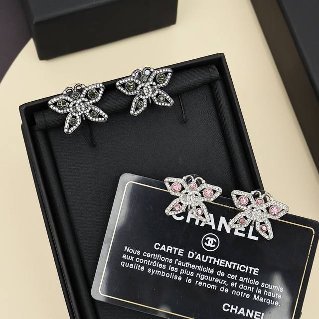 Chanel25A butterfly earrings I am stunned by the beauty of the butterfly series