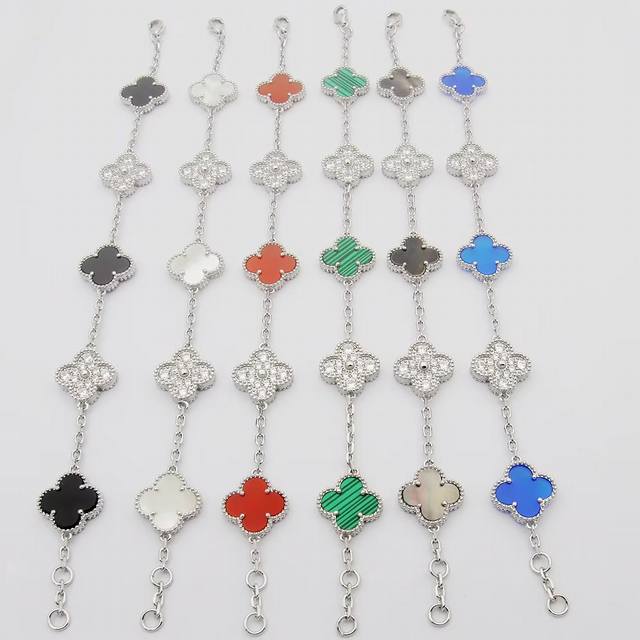 Van Cleef & Arpels bracelet Vca four-leaf clover bracelet diamond bracelet five