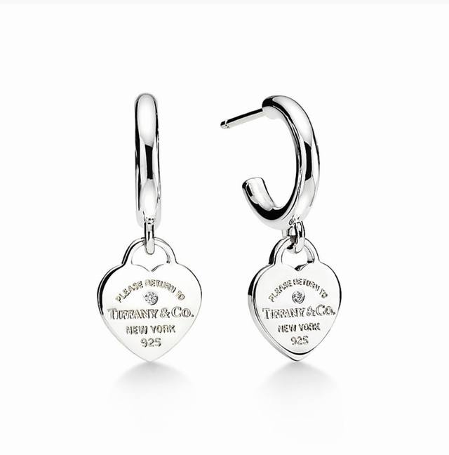 Tiffany Tiffany earrings, new classic heart-shaped earrings, heart brand earring