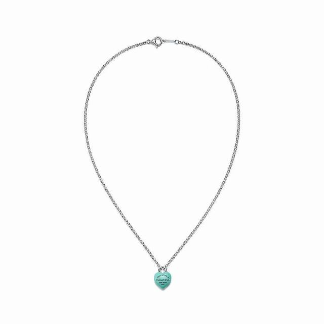 Tiffany necklace classic blue enamel heart necklace This romantic and intoxicati